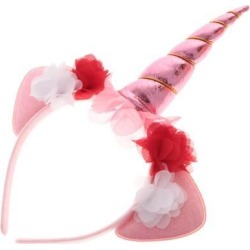 Unicorn Horn Headband Fancy Dress Halloween Adults Hen Party Props Hot pink