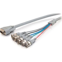 C2G 02561 6 ft. Premium HD15 Male to RGBHV (5-BNC) Male Video Cable
