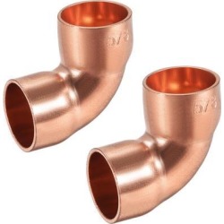 5/8-inch ID 90 Degree Copper Elbow Short-Turn Copper Pipe Fitting Conector for Plumbing 2pcs
