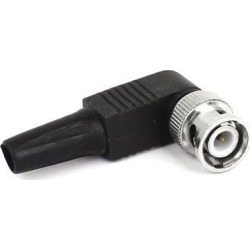 Right Angle Solderless Coaxial Cable BNC Male Plug Connector Adapter