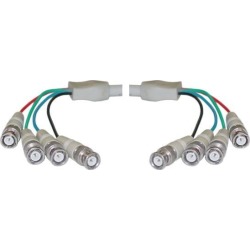 Cable Wholesale BNC x 4 Male to BNC x 4 Male Cable Double-Shielded 25 foot