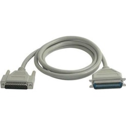 C2G 02300 IEEE-1284 DB25 Male to Centronics 36 Male Parallel Printer Cable, Beige (6 Feet, 1.82 Meters)