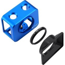 PULUZ Aluminum Alloy Cage Housing Frame Case Gopro Camera Cage for Sony RX0 Light Cages + 37mm UV Filter Lens + Lens Sunshade with Screws and.