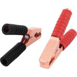 Unique Bargains AC 600V 200A Jaw Alligator Clips Battery Test Clamps 2pcs for Auto