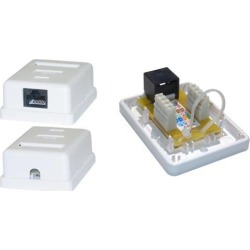 Cable Wholesale Cat 6 Single Jack Surface Mount Box, Female, Unshielded