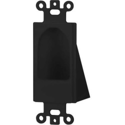 Monoprice Reverse Nose Decora Plate - Black Easily Holds Up To 6 Cables