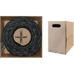 Cable Wholesale CAT5E UTP Bulk Cable, Stranded, 350MHz, 24 AWG, 1000 ft - Black