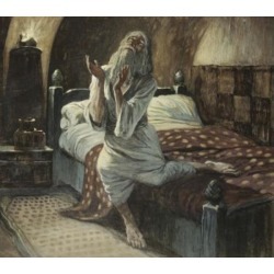 Posterazzi SAL999348 David Praying in the Night James Tissot 1836-1902 French Jewish Museum New York USA Poster Print - 18 x 24 in.