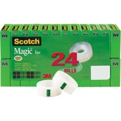 Scotch 810K24 Magic Office Tape Value Pack, 3/4' x 1000', 1' Core, Clear