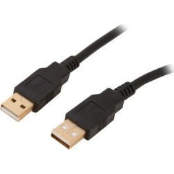 Rosewill RCAB-11013 USB2.0 A Male to A Male Cable, Gold Plated, Black