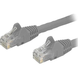 StarTech N6PATCH9GR Cat6 Patch Cable - 9 Feet - Gray Ethernet Cable - Snagless RJ45 Cable - Ethernet Cord - Cat 6 Cable - 9Feet