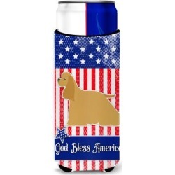 USA Patriotic Cocker Spaniel Michelob Ultra Hugger for slim cans BB3286MUK