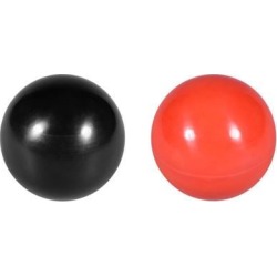 Thermoset Ball Knob M12 Female Thread Machine Handle 40mm Diameter Smooth Rim Red 3Pcs / Black 3Pcs