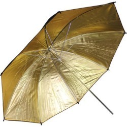 BlueDot Studio Photography Photo Studio 33' BLACK / GOLD Reflective Umbrella NEW