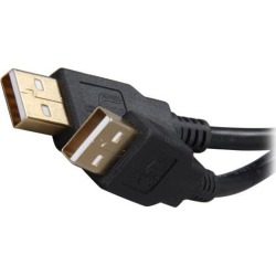 Rosewill RCAB-11012 USB2.0 A Male to A Male Cable, Gold Plated, Black