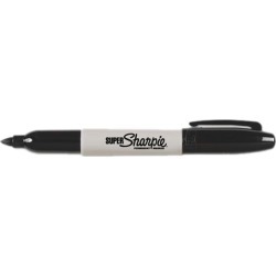 Sharpie 33001 Super Permanent Markers, Fine Point, Black, Dozen