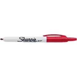 Sharpie 32702 Retractable Permanent Marker, Fine Point, Red