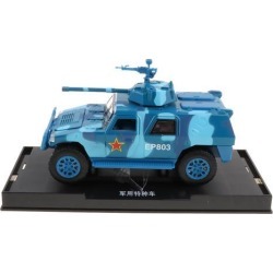 1:50 Alloy Armored Car Military Pull Back Combat Vehicle Toy for Kids Blue
