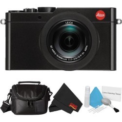 Leica D-Lux (Type 109) 12.8 Megapixel Digital Camera with 3.0-Inch LCD (Black) (18471) Bundle with Carrying Case and Lens Cleaning Kit