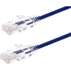 Monoprice Cat6 Ethernet Patch Cable - 5 feet - Purple Snagless RJ45 Stranded 550MHz UTP CMR Riser Rated Pure Bare Copper Wire 28AWG - SlimRun Series