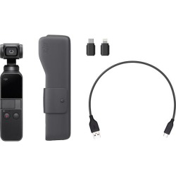 DJI Osmo Pocket Handheld 3 Axis Gimbal Stabilizer with integrated Camera, Attachable to Smartphone, Android, iPhone