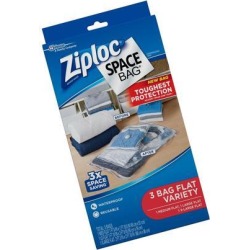 Ziploc Space Bag 3ct Combo Pack (1 Medium Large, 1 XL Flat), 3 Count