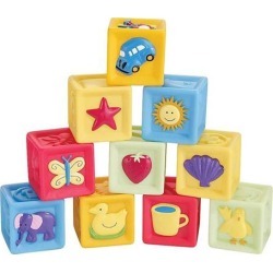 10Pcs /set Baby Blocks Toys Non-toxic Soft Plastic Cartoon Cube Building Blocks Baby Kids Children Educational Toy
