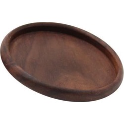 Wooden Tea Cup Coaster Coffee Drinks Placemat Black Walnut Round Groove