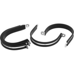 65mm Dia EPDM Rubber Lined P Clips Cable Hose Pipe Clamps Holder 5pcs