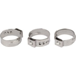 14.6mm-17.8mm 304 Stainless Steel Adjustable Cable Pipe Tight Hose Clamps 3pcs