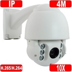 GW Security H.265 4MP HD 2592 × 1520p @30FPS Real-time IP High Speed Pan Tilt Zoom Outdoor/Indoor Network Dome PTZ Camera 10X Optical Zoom