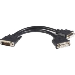 StarTech.com DMSDVIDVI1 Black Connector A: DMS /LFH59 Male Connector B: DVI-I Dual Link Female Male to Female LFH 59 Male to Dual Female DVI I DMS.