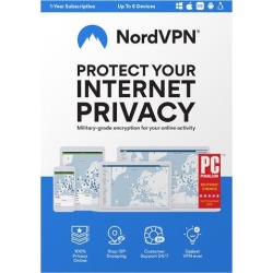 NordVPN Internet Privacy & Security Software 12-Month VPN Subscription - 6 Devices