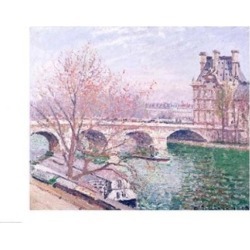 Posterazzi BALXIR158873LARGE The Pont-Royal & The Pavillon De Flore 1903 Poster Print by Camille Pissarro - 36 x 24 in. - Large