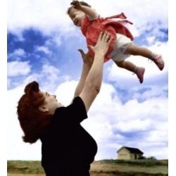 Posterazzi SAL2556012A Side Profile of a Mother Tossing Her Daughter in the Air Poster Print - 18 x 24 in.
