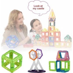 58PCS DIY Magnetic Car Construction Building Toys Children Educational Blocks Learning Education Toys For Kids Multicolor