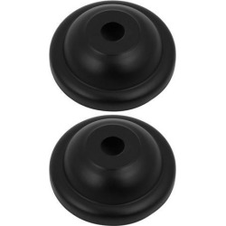 2pcs Metal Retro Hemispherical Ceiling Plate Holder Disk Chassis Black