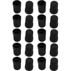 20pcs 10.3mm x 14.2mm Plastic Potentiometer Volume Control Rotary Knob Cap Black