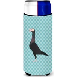 English Carrier Pigeon Blue Check Michelob Ultra Hugger for slim cans BB8119MUK