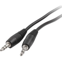 Unique Bargains Unique Bargains 1.48M 3.5mm Male to Male Plug Extension Audio Aux Cable Black
