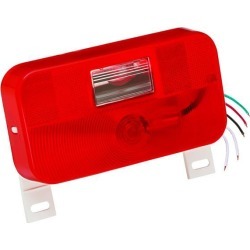 Tail Light W/Backup & License Bracket, White