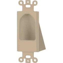 Monoprice Reverse Nose Decora Plate - Ivory Easily Holds Up To 6 Cables