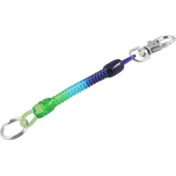 Unique Bargains Unique Bargains Lobster Clasp Blue Green Spring Stretchy Coil Cord Strap Keychain Key Chain Rope