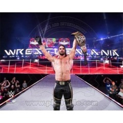 Posterazzi PFSAARV17701 Seth Rollins with the Champiosnhip Belt Wrestlemania 31 Sports Photo - 10 x 8 in.