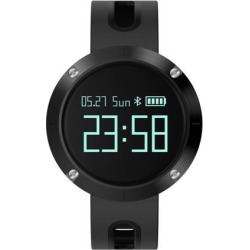 DM58 0.95 Inch Round Display Screen Smart Bracelet Heart Rate Monitor Sport Wristband Fitness Tracker Smartband 0.95 Black and gray