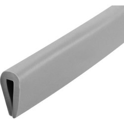 Edge Trim U Seal Grey PVC Plastic U Channel Edge Protector Fits 3/64" - 5/64" Edge 30 Feet Length 15/32" Height