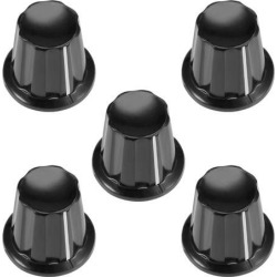5pcs 18.4x16.4mm Plastic Potentiometer Volume Control Rotary Knob K17-02 Black