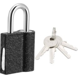 24mm Body Width Iron Padlock Matte Finish Harden Shackle Pin Tumbler Mechanism