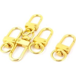 Unique Bargains 5 Pcs Metal Lobster Clasp Keychain Key Holder Handbag Strap Ornament Gone Tone