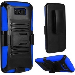 Galaxy S8 Plus Case, Heavy Duty Dual Layer Rugged Armor Holster Defender Full Body Protective Hybrid Case Cover with Side Kickstand & Belt Clip for